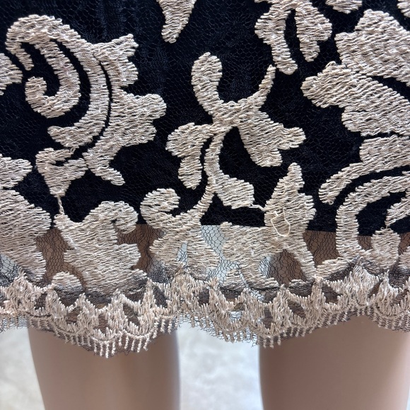 Tadashi Shoji Black and Ecru  Sleeveless Dress 14 - Picture 4 of 9